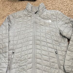 The North Face Light Gray Quilted Jacket